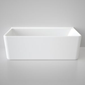caroma cube back to wall bath 1800 white cu8wfw