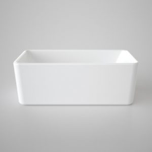 caroma cube freestanding bath 1600 white cu6w