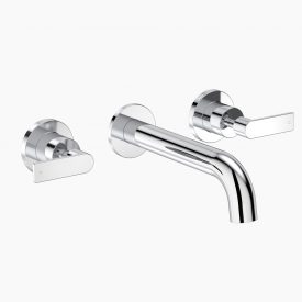clark lever wall basin bath set 180 chrome cl10067 c5a