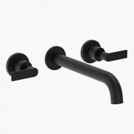clark lever wall basin bath set 220 black cl10068 b5a