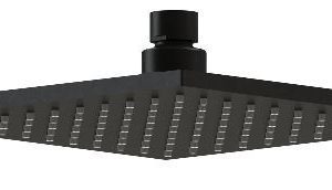 harmony rondo square shower head 200mm black sh0200 sbrb