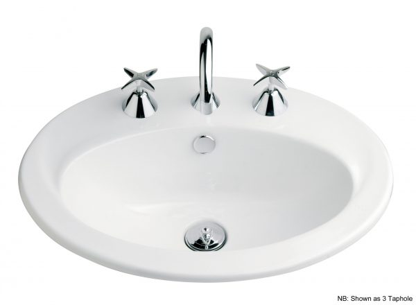 vincent vanity basin 550mm 1th white g201w1th