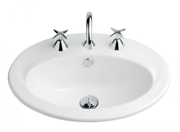 vincent vanity basin 550mm 3th white g201w3th